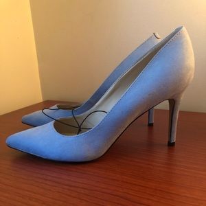 Marc Fisher Blue Suede Heels